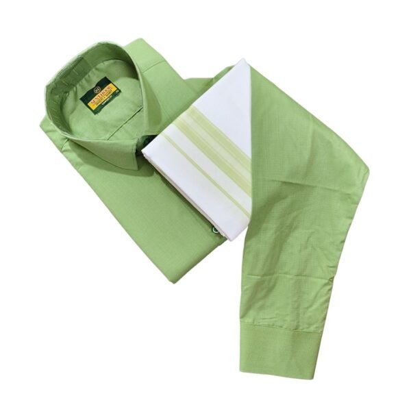 Moss Green Cotton Dhoti with Shirt – Nature Inspired Elegance MCFMG046.