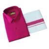 Pink Cotton Dhoti with Shirt – Bold Heritage Look - MCHP046.