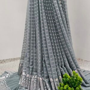 Soft Weave Saree Filled With Misty Grey – SLSW-GRY-006