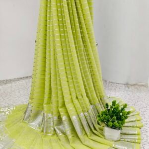 Soft Weave Saree Filled With Pista Green – SLSW-PGS-009