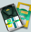 Dark Bottle Green Dhoti Shirt Set