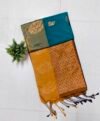 IMG_20260221_103010 Senthoor Soft Silk Saree – Teal Blue & Mustard with Rich Gold Zari Weaving
