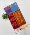 IMG_20260221_103108 Senthoor Soft Silk Saree – Sky Blue & Magenta with Mustard Zari Weaving