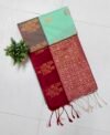 IMG_20260221_103146 Senthoor Soft Silk Saree – Mint Green & Deep Red with Rich Copper Zari Weaving