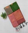 IMG_20260221_103210 Senthoor Soft Silk Saree – Leaf Green & Peach with Elegant Copper Zari Design
