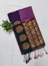 IMG_20260221_103318 Senthoor Soft Silk Saree – Purple & Bottle Green with Rich Zari Peacock Design