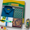 Photoroom-20251223_102600497 (17) Senthoor Royal Blue Traditional Dhoti Shirt & Designer Saree Premium Wedding Gift Set