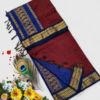 Photoroom-20260127_124943972 (4) Senthoor checked kalyani cotton Royal Maroon & Navy Blue Checked Silk Saree with Rich Gold Zari Border and Designer Pallu