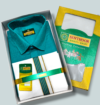 Sea Green White Dhoti Set