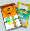 Mustard White Dhoti Set