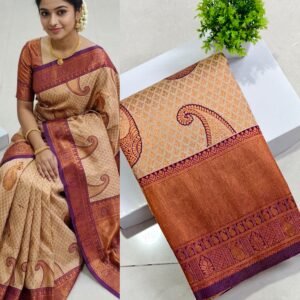 Senthoor Maroon Kanjivaram Silk Saree with Rich Zari Border