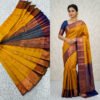 Web_Photo_Editor (7) Mustard Yellow Royal Blue Kanjivaram Saree