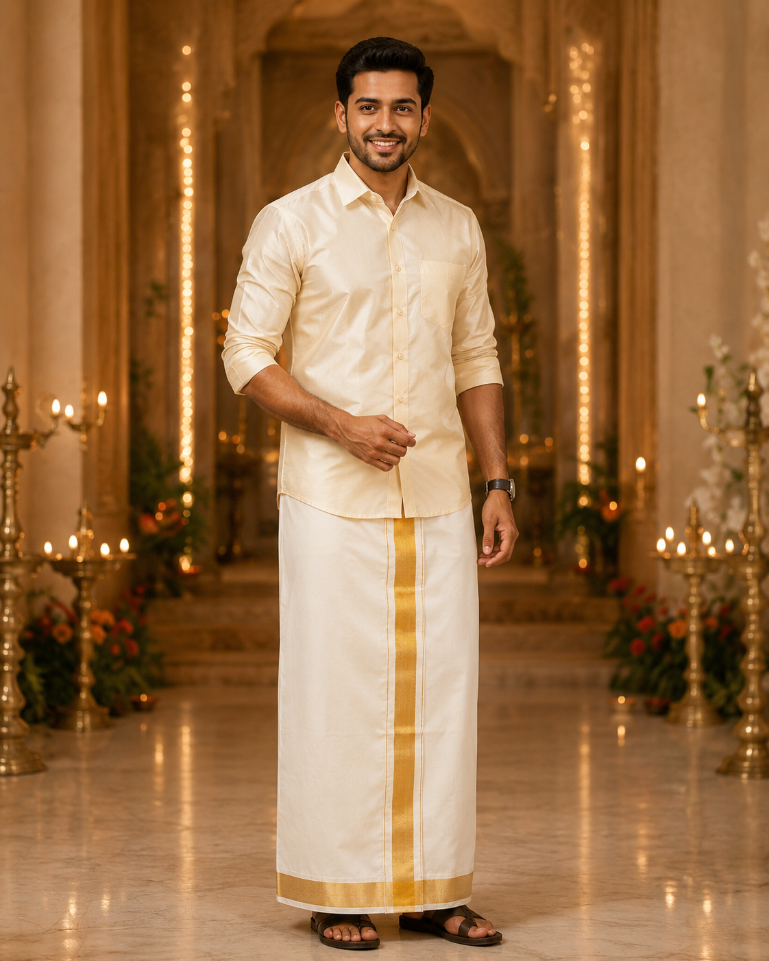 Pattu Dhoti and Shirt