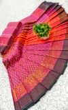 IMG_20250807_122321 Pink & Orange Floral Zari Saree