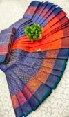 IMG_20250807_123259 Blue & Orange Floral Zari Saree