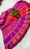 Magenta & Pink Designer Zari Saree