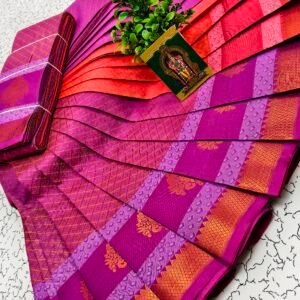 Magenta & Pink Designer Zari Saree