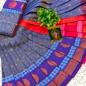 Blue & Pink Saree