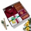Poonthamil Combo – Maroon & Copper Gold