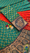 IMG_20251216_113440 (1) (4) Teal Green & Red Peacock Zari Silk Saree