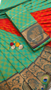 IMG_20251216_113440 (31) Mint Green & Red Peacock Zari Silk Saree