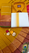 Poonthamil Combo – Mustard Yellow & Copper Gold