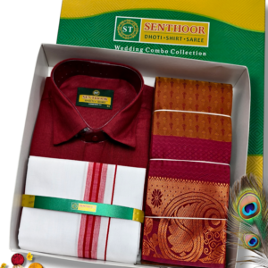 Poonthamil Combo – Maroon & Mustard Gold