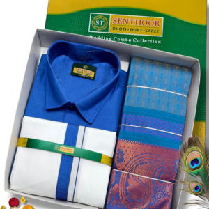 Poonthamil Combo – Royal Blue & Ice Blue Copper