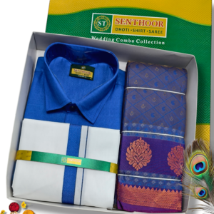 Poonthamil Combo – Royal Blue & Lavender Copper