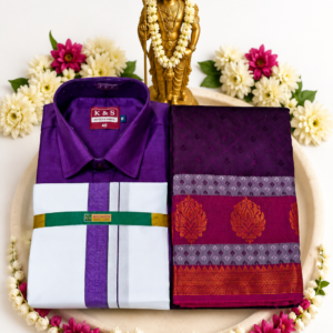 Name: Poonthamil Combo – Royal Purple & Magenta