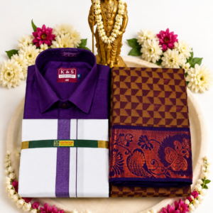 Poonthamil Combo – Royal Purple & Maroon Gold