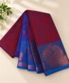 IMG-20260913-WA0045 Maroon & Royal Blue Traditional Zari Saree