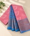 IMG-20260913-WA0049 Pink & Blue Traditional Zari Saree