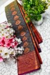 IMG_20250906_162353 Grey Copper Boat Motif Putta Emboss Saree