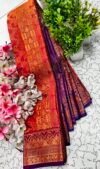 IMG_20250906_170317 Orange Traditional Motif Putta Emboss Saree