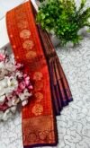 IMG_20250908_123512 Orange Lotus Motif Putta Emboss Saree