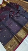 IMG_20260923_134426 Trending Coffee Brown Banarasi Silk Saree with Antique Gold Zari Border & Floral Buttas