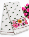 file_00000000054481fb9539bd802ac5d9a4 Elegant White Cotton Saree with Floral Border & Leaf Motifs