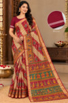 file_00000000062081fa8559d99cb02eb86a Traditional Maroon Bandhani Mul Cotton Saree