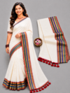 file_0000000008948211a3fbd2d3e9cf4036 Off-White With Multi-Color Mul Cotton Saree