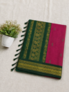 file_0000000025388211b3eeda9e90f5f0f7 Kalyani Cotton Saree - Dark Green & Magenta Pink with Zari Border