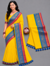 file_0000000027ac8208a6ed429c27e9458c Vibrant Yellow With Blue & Pink Mul Cotton Saree