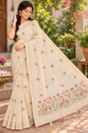 file_000000002b9c820b8a3072d0f83a48c5 Lightweight Tissue Cotton Saree with Floral & Bird Embroidery