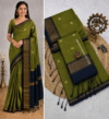 file_000000002dc481faa4039f7f74980c7a Olive Green Maheshwari Cotton Saree With Zari Border