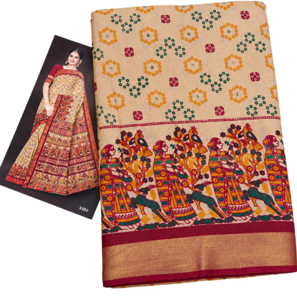 file_00000000329081f582cbe7db949b0acd Traditional Maroon Bandhani Mul Cotton Saree