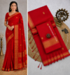 file_00000000490881f880315e498f4fba78 Red Maheshwari Cotton Saree With Zari Border