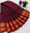 file_0000000049f081fa99e0d7993130a427 Kanchi Cotton Saree – Wine Maroon with Gold Border