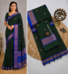file_00000000544081fa966cf7404ba86aef Bottle Green & Blue Maheshwari Cotton Saree With Zari Border