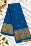 file_00000000574c81f889c6ebee17471725 Royal Blue With Traditional Gold Zari Border Elite Banarasi Silk Saree