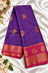 file_00000000671081fa983fefba502a45cf Royal Purple Soft Silk Saree with Contrast Magenta Zari Border